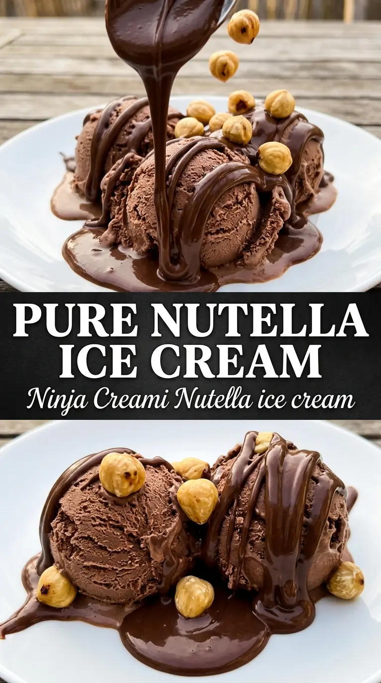 Ninja Creami Nutella Ice Cream rich chocolate-hazelnut