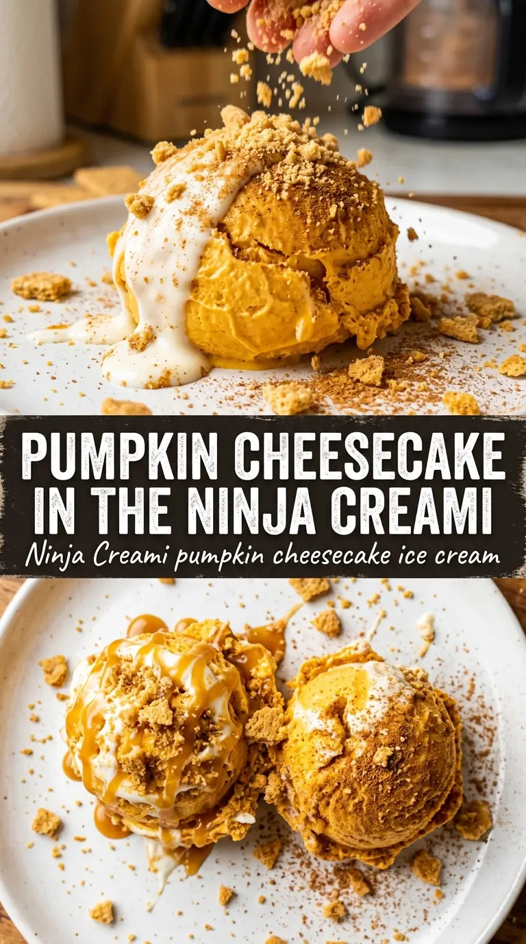 Ninja Creami Pumpkin Cheesecake Ice Cream warm spiced creamy