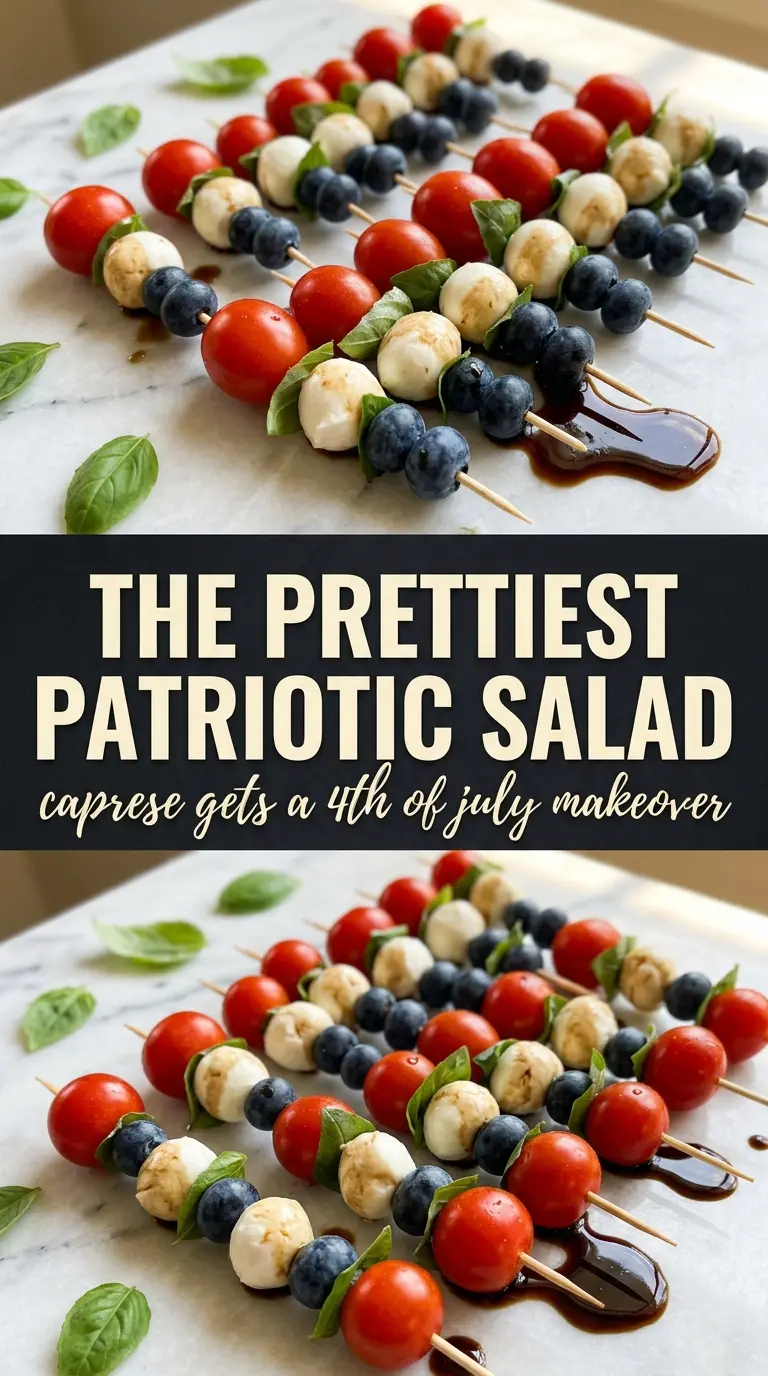 Red, White & Blue Caprese Salad patriotic wreath