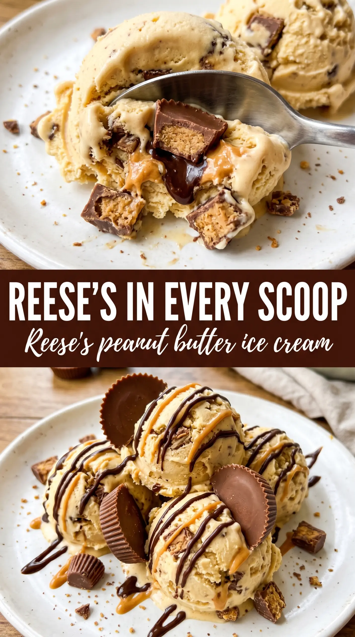 Reese's Peanut Butter Ice Cream creamy chocolate-peanut-butter chunks