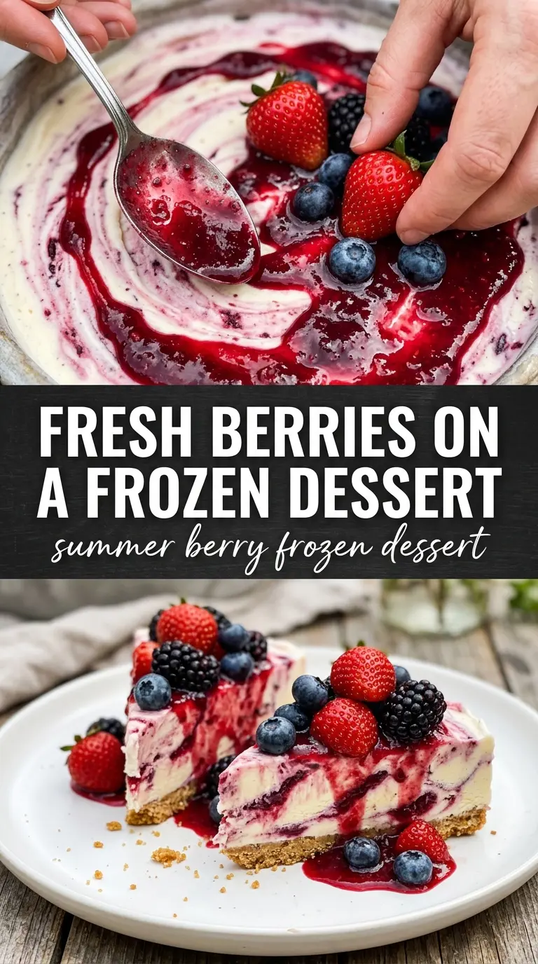 Summer Berry Frozen Dessert mixed berry cheesecake frozen