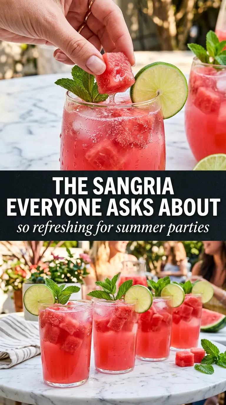 Watermelon sangria blush-pink citrus mint