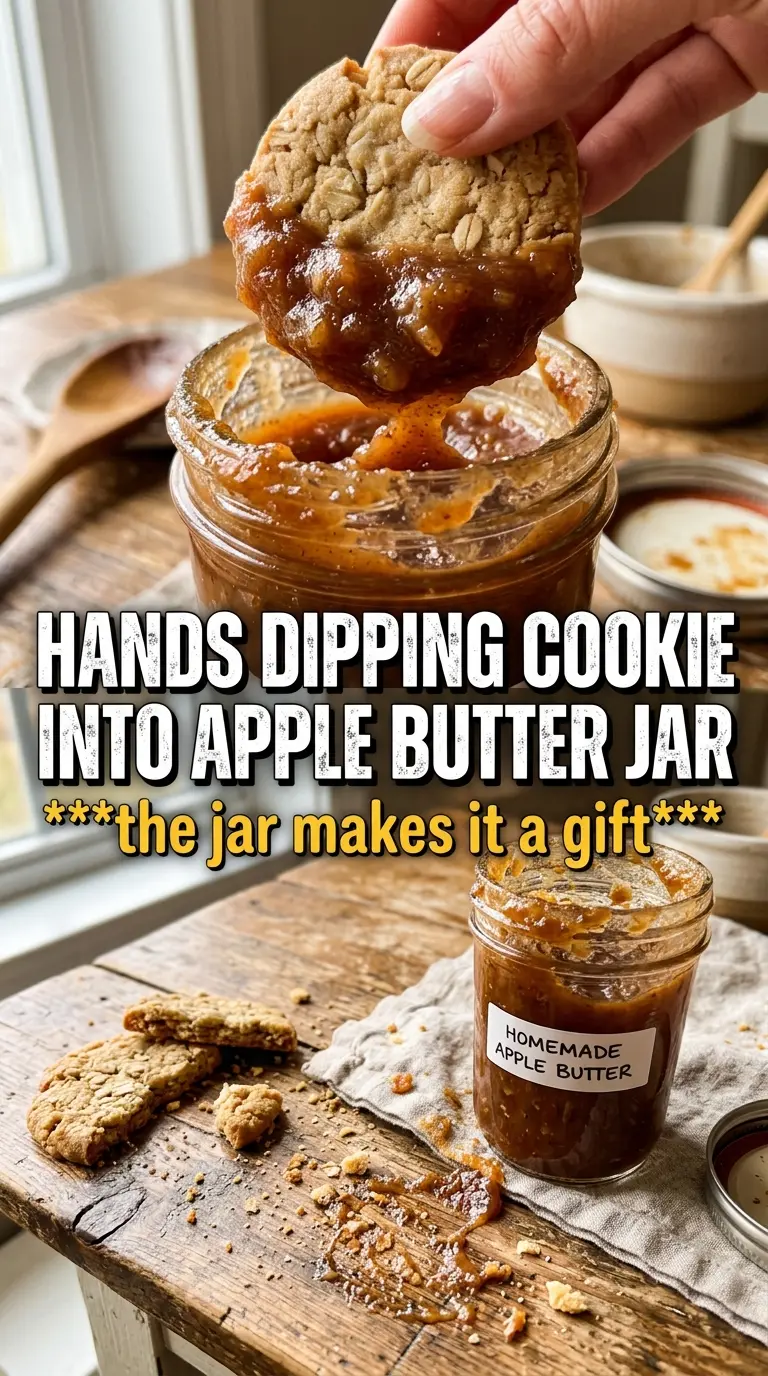 Apple butter cookies soft cinnamon salted caramel