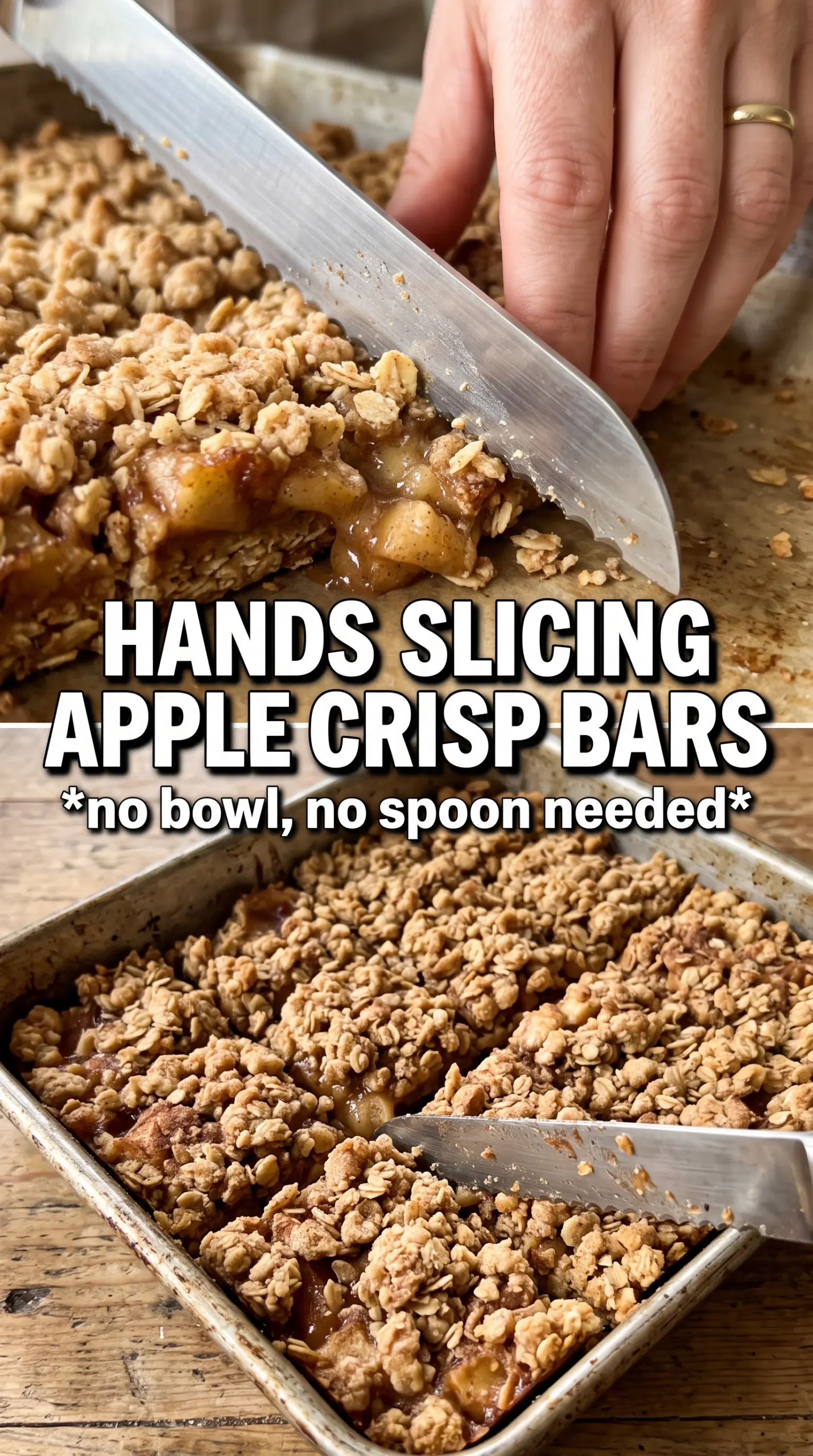 Apple Crisp Bars layered crumbly spiced