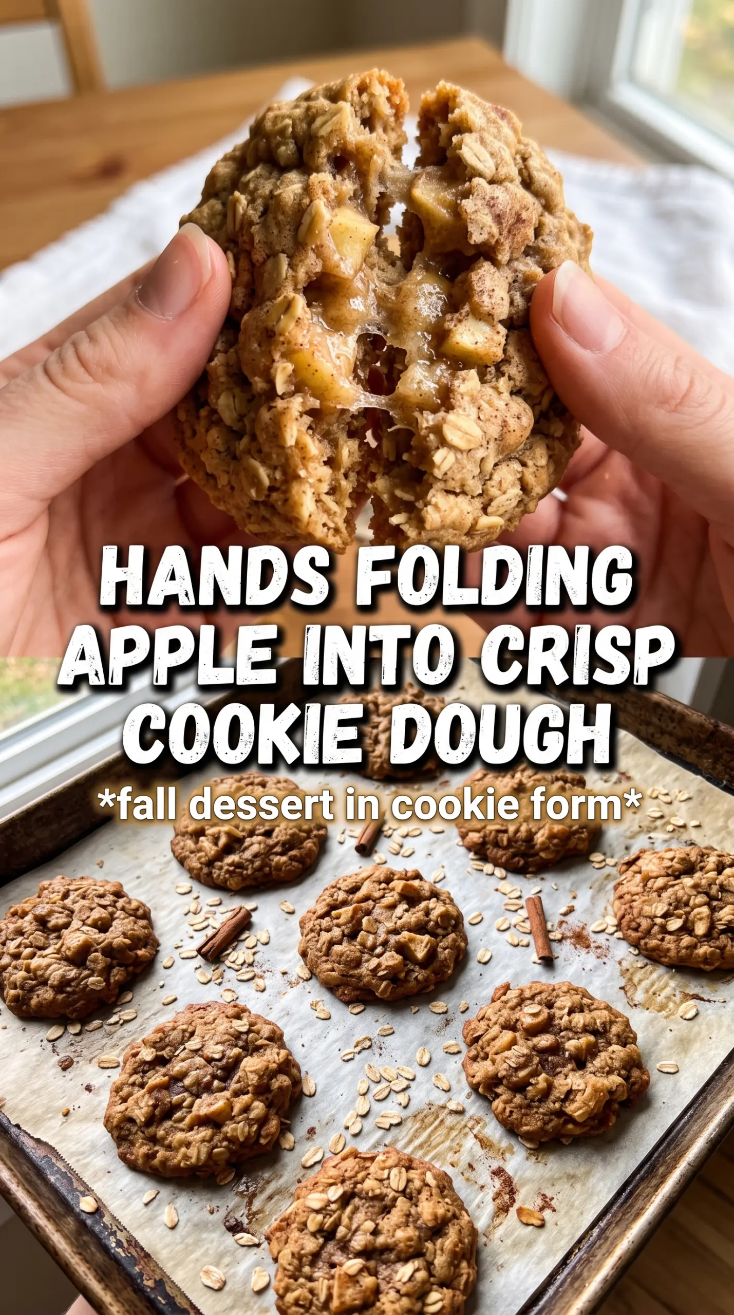 Apple Crisp Cookies chewy oat crumble