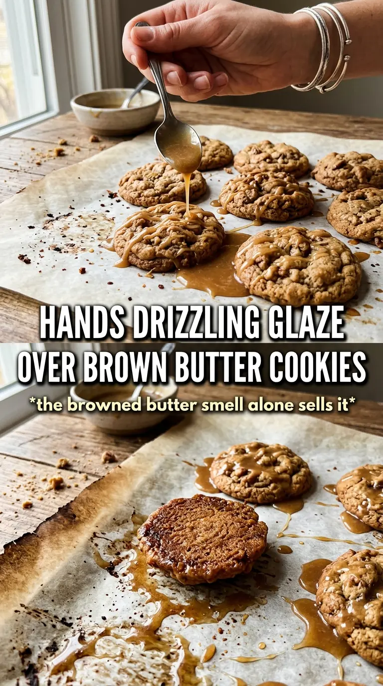 Brown Butter Maple Pumpkin Cookies golden maple glaze