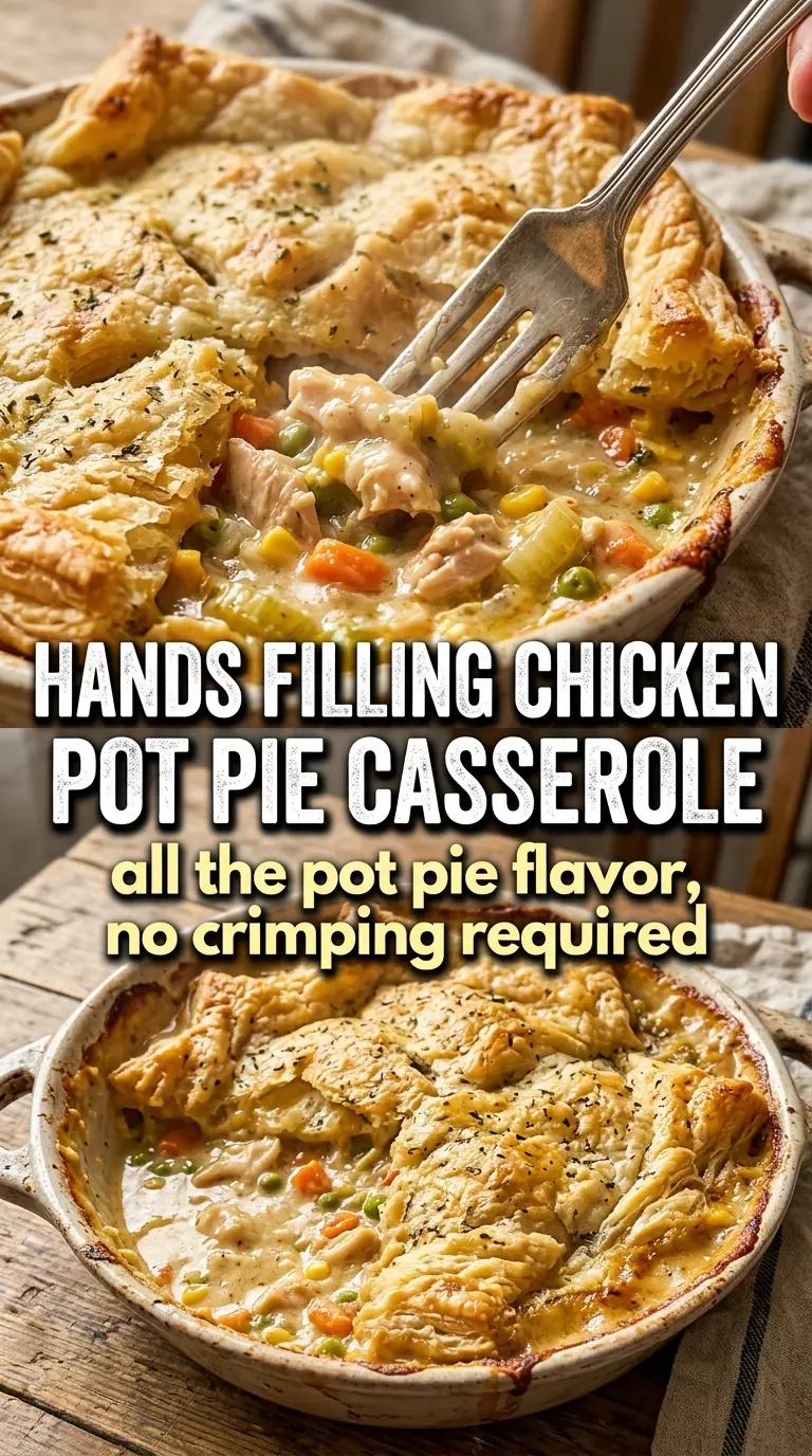 Chicken Pot Pie Casserole creamy golden