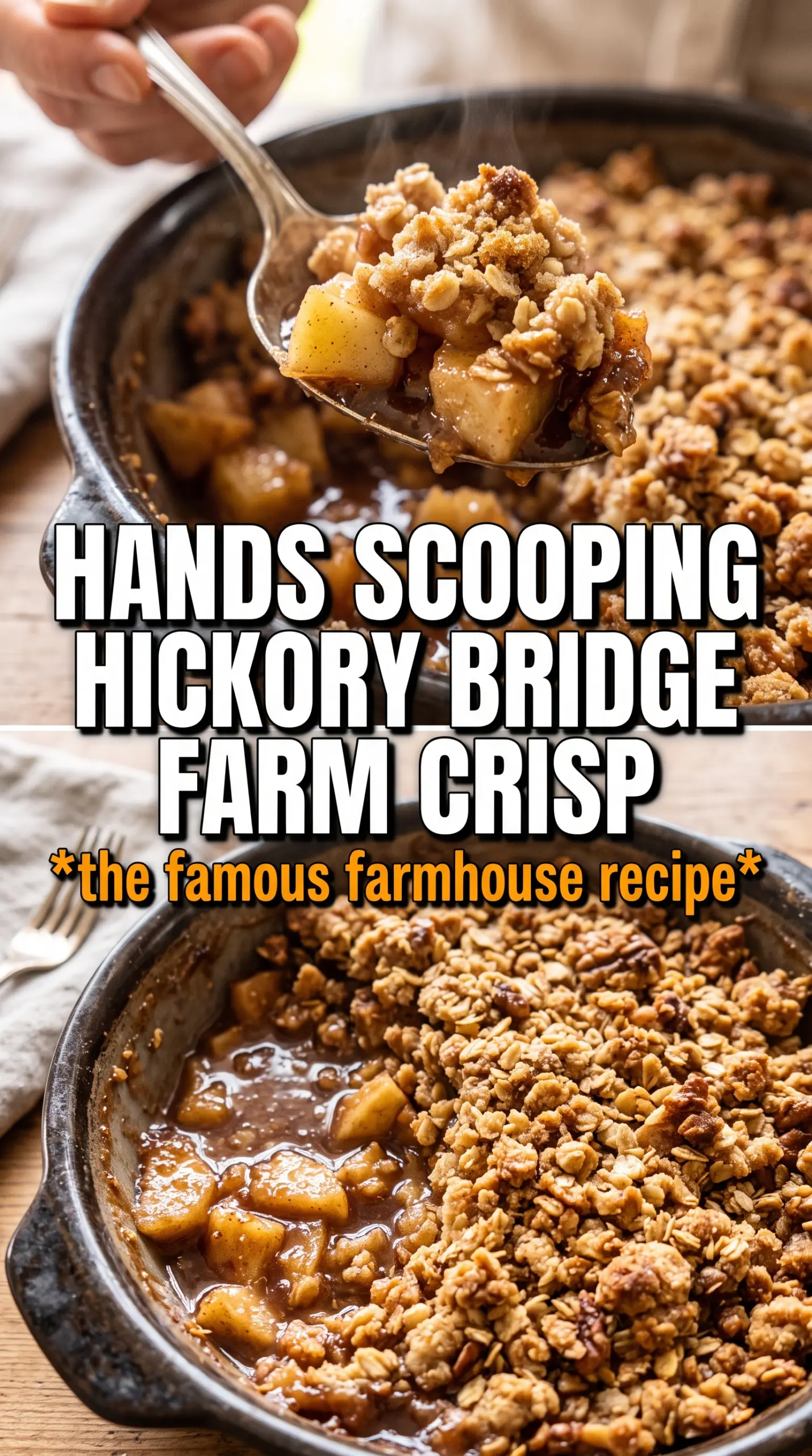 Hickory Bridge Farm Apple Crisp caramelized buttery oat crumble