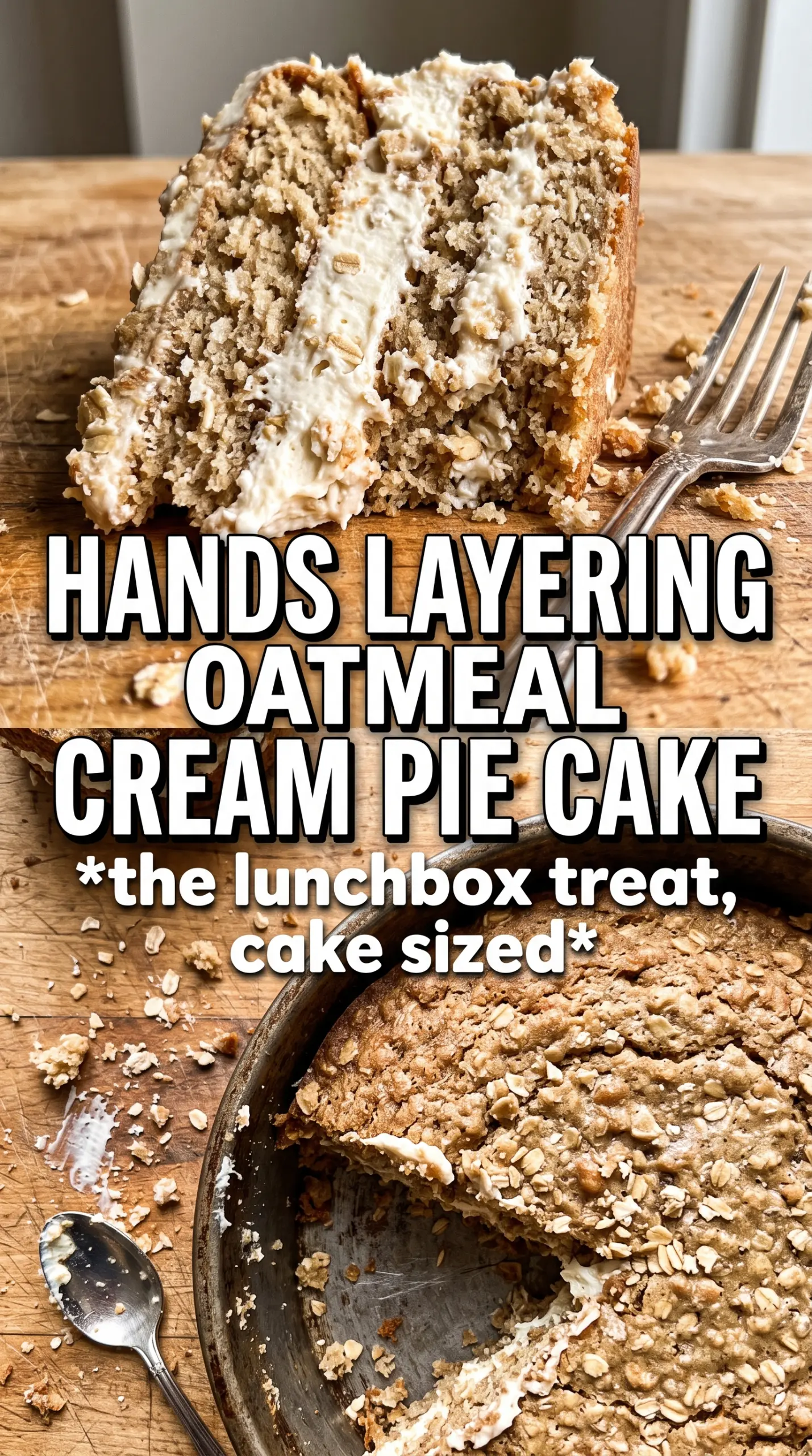 Oatmeal Cream Pie Cake soft cinnamon marshmallow