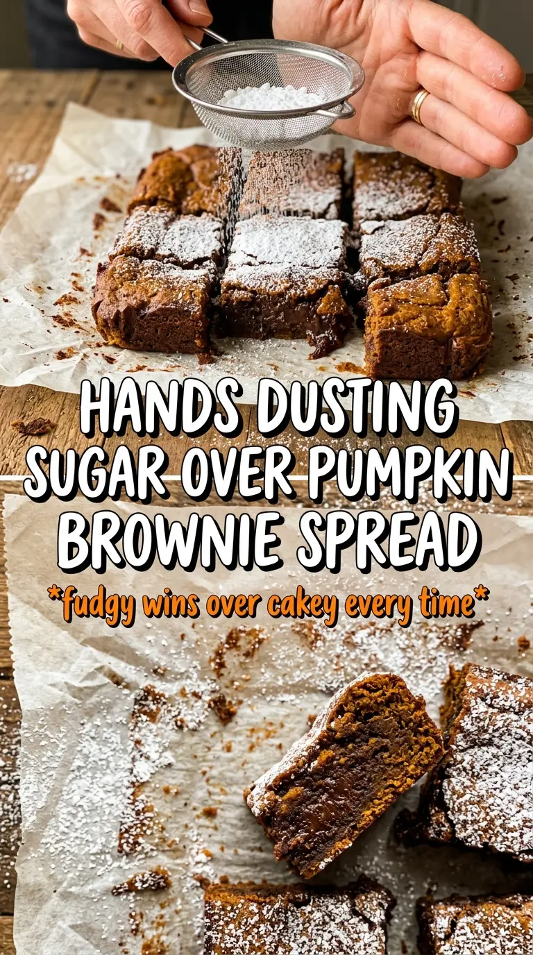 Pumpkin Brownies fudgy marbled