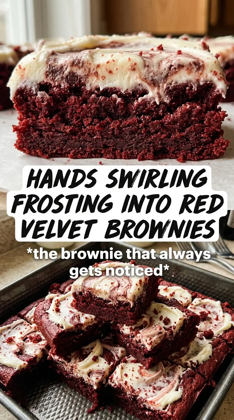 Red velvet brownies fudgy cream cheese swirl